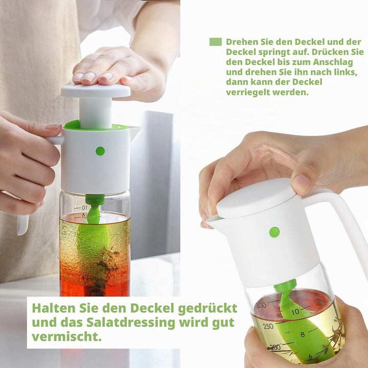 Vucchini Salatdressing-Mischflasche 300ml /10oz Pressbecher für Saftaufbewahrung Ketchup Grün, Grün