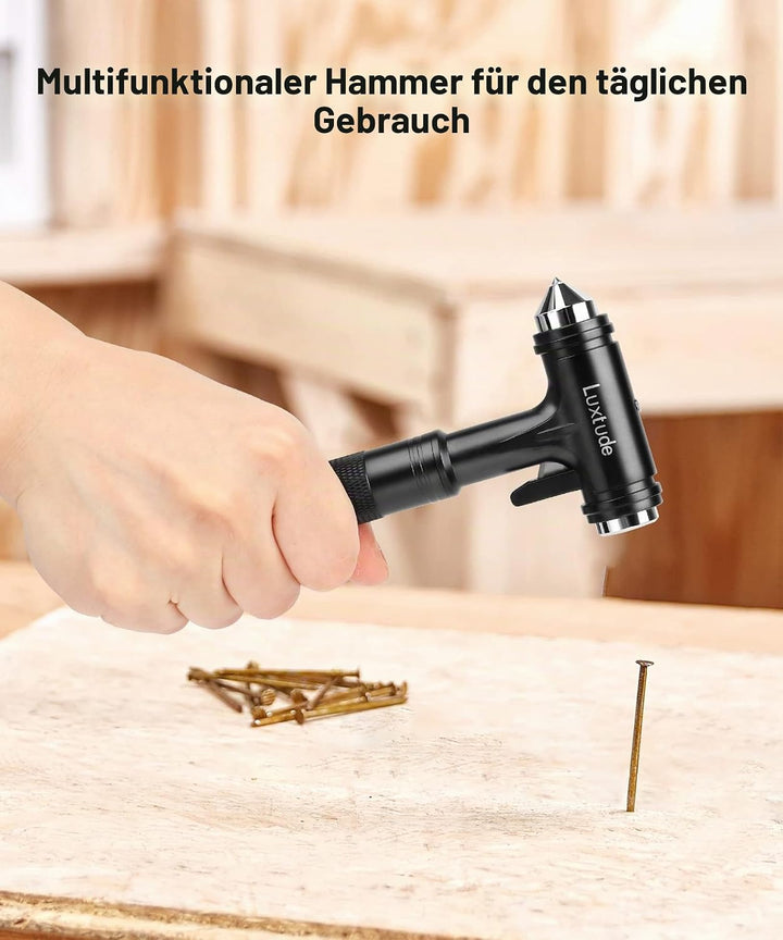 Luxtude Auto Nothammer, Upgrade Gurtschneider Notfallhammer, Glasbrecher Nothammer mit Gurtschneider