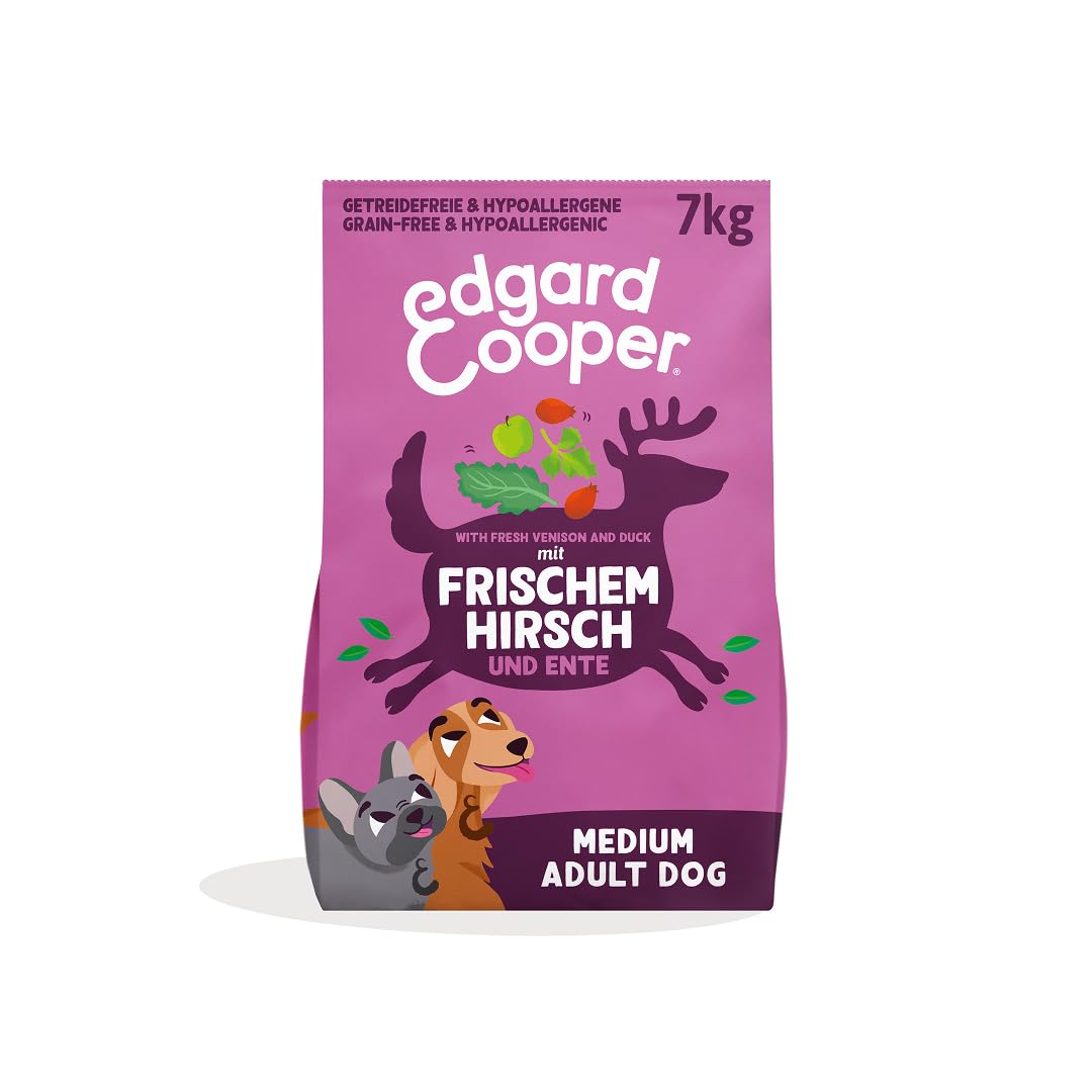 Edgard & Cooper Hundefutter Trocken Getreidefrei Welpenfutter Welpen Hund Junior 7kg Ente & Huhn mit