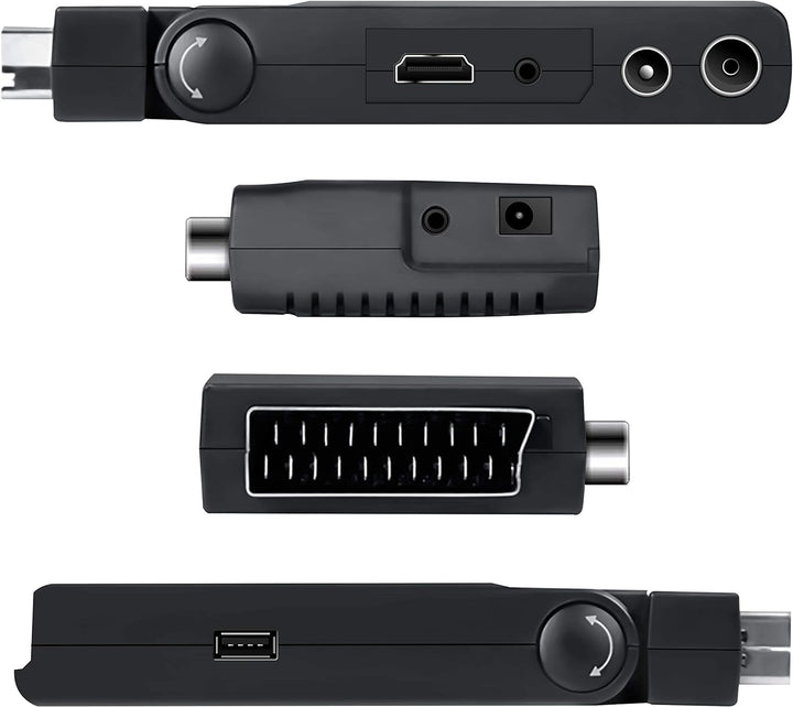 DIPROGRESS DPT202SB Digitaler terrestrischer Scart Stick DVB-T2 H265/HEVC Main 10 mit Universal-Fern