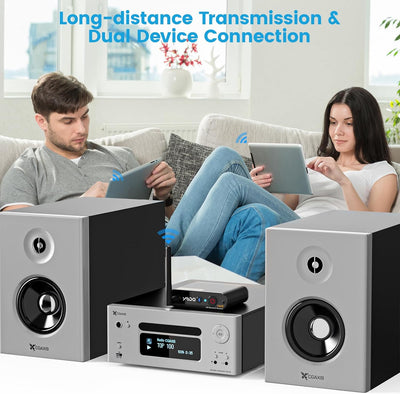 YMOO Bluetooth 5.3 Audioempfänger für amplfier Bluetooth-Audioadapter Musikempfänger für Kabelgebund