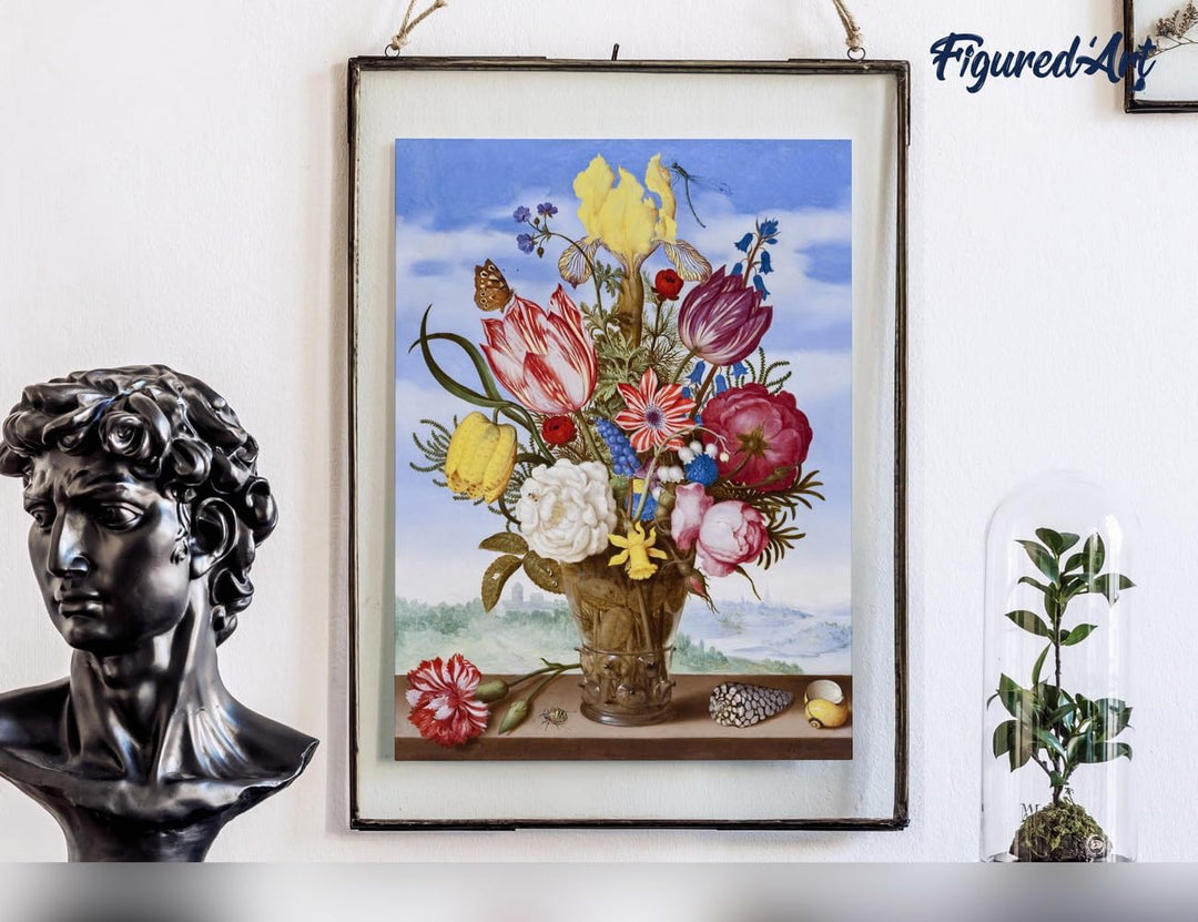 Figured'Art Malen Nach Zahlen Erwachsene Mit Rahmen Blumenstrauss - Ambrosius Bosschaert - Paint by