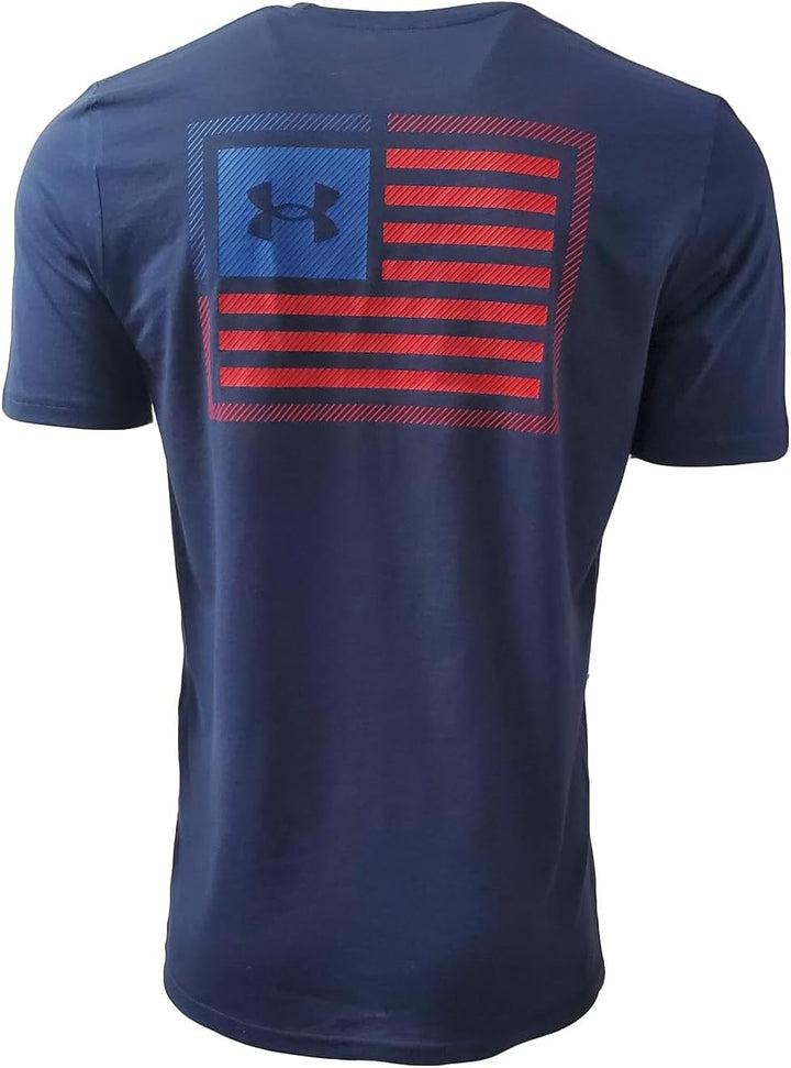 Under Armour Herren T-Shirt Freedom Flag, L (410) Midnight Navy / Red