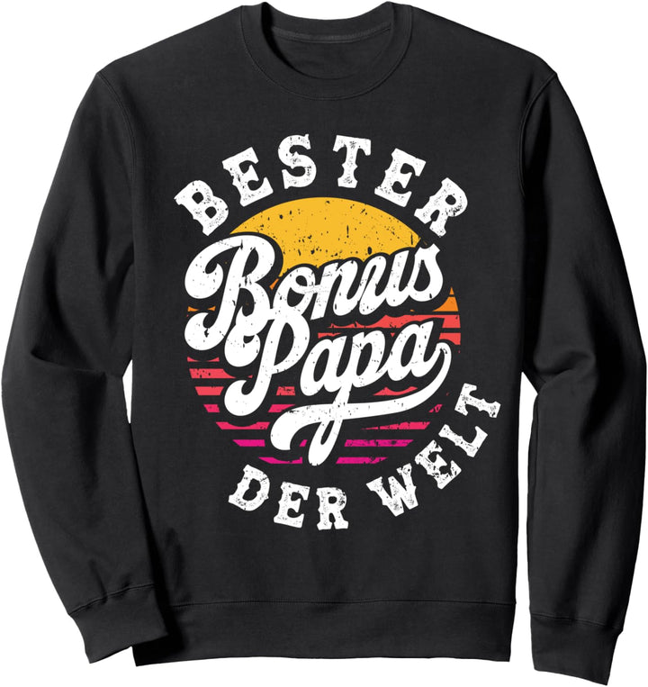 Bester Bonus-Papa Der Welt Vintage Stiefvater Spruch lustig Sweatshirt