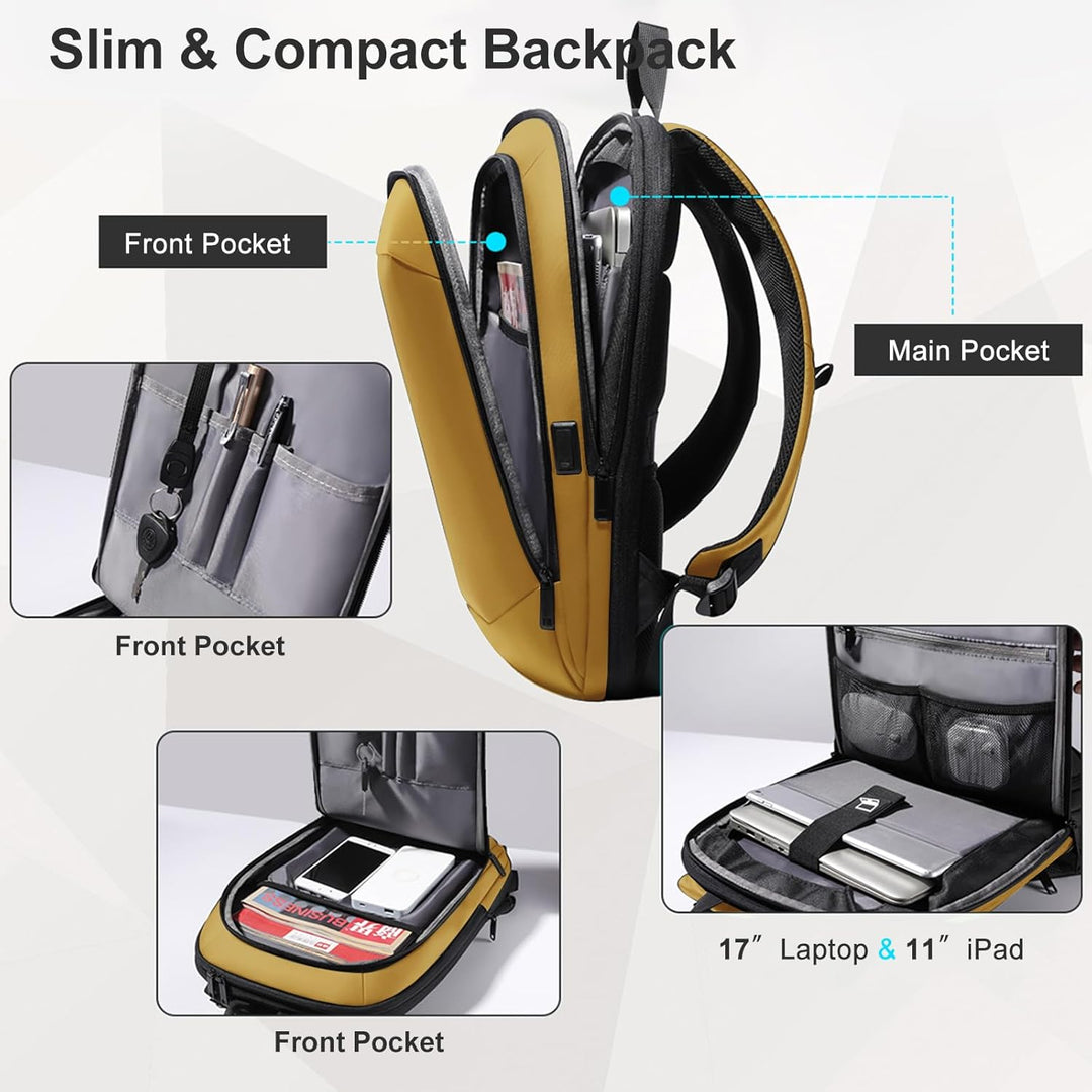 Laptop Rucksack Herren 17 Zoll wasserdichter erweiterbarer Reiserucksack Handgepäck Laptoptasche Tag