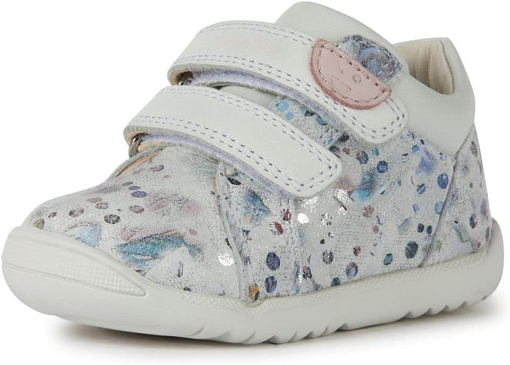 Geox Baby - Mädchen B Macchia GirlFirst Walker Shoe 25 EU Weiss, 25 EU Weiß