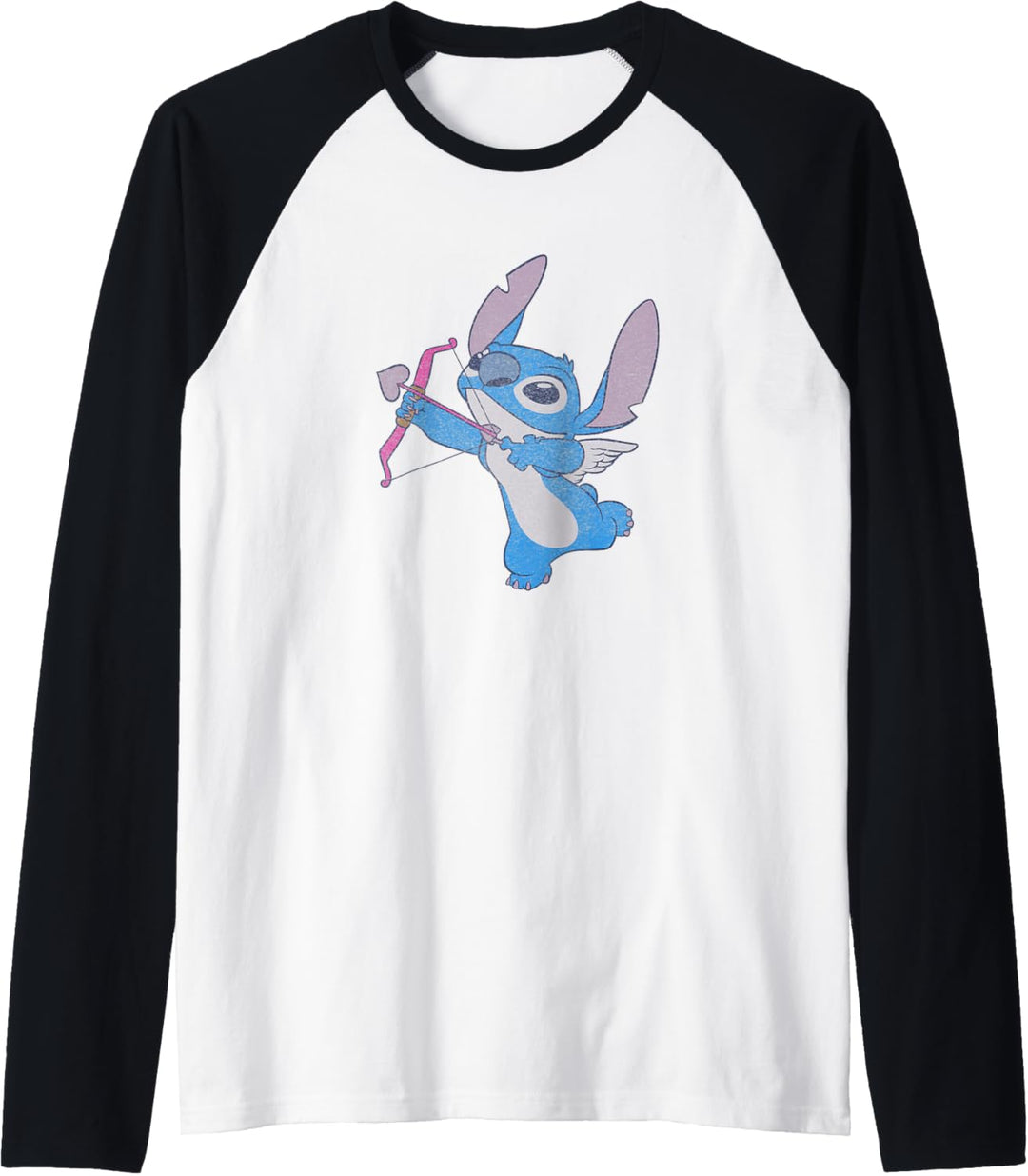 Disney Lilo & Stitch Valentinstag Vintage Stitch Cupid Raglan