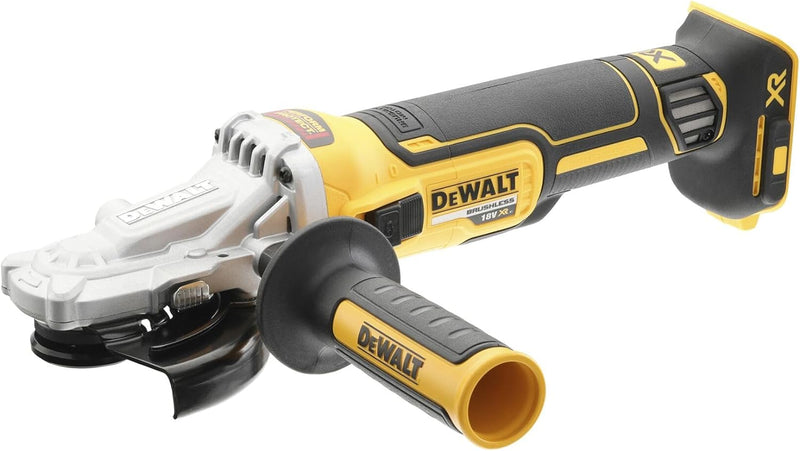 Dewalt 18 Volt 125 mm Akku-Flachkopfwinkelschleifer DCG405FN (800 Watt, bürstenloser Motor, flacher