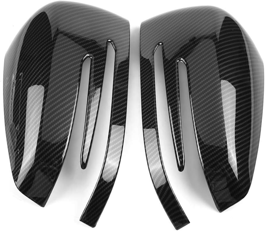 Rückspiegel Abdeckung Carbon W204,Qiilu Carbon Rückspiegel Spiegelabdeckung Aussenspiegel für ABCE C