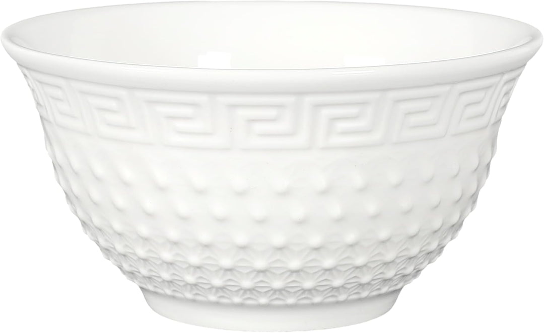 Home Deco Factory, KA0279, 9-Piece Porcelain Soup Service, 27L Tureen, Ladle and 6 Bowls, Clean and