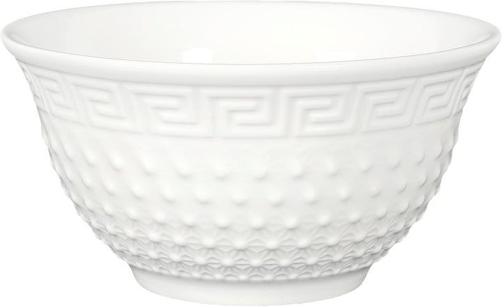 Home Deco Factory, KA0279, 9-Piece Porcelain Soup Service, 27L Tureen, Ladle and 6 Bowls, Clean and