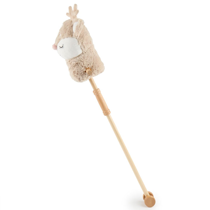 Bieco Steckenpferd Kinder Reh Ella | Hobby Horse Pferde | Steckenpferd Rollen | Steckentier Holz Pfe