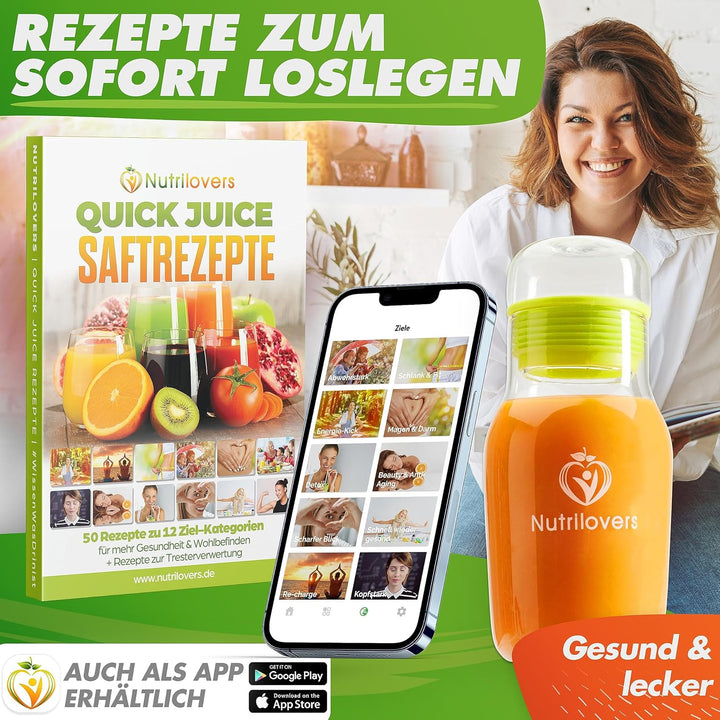 Nutrilovers *Testsieger* QUICK-JUICER Entsafter Edelstahl Obst und Gemüse I XXL-Einwurf für ganze Fr