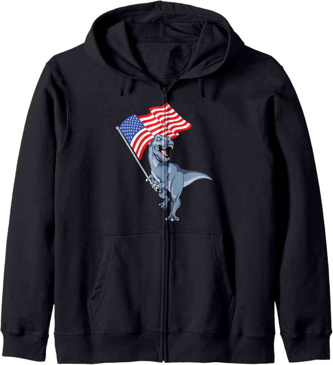 Dinosaurier USA Flagge Dino T-Rex 4. Juli Raptor Jurassic Kapuzenjacke