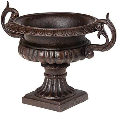 aubaho Nostalgie Amphore Pflanzkübel Blumentopf Blumenkübel Gusseisen antik Stil braun