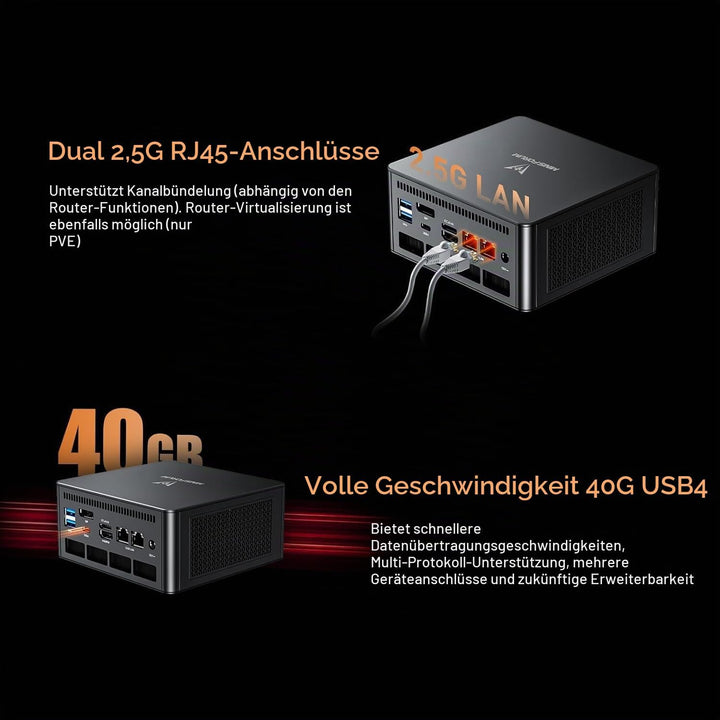 MINIS FORUM UM890 Pro Mini PC, AMD Ryzen 9 8945HS AI Processor (8C/16T, up to 5.2GHz), Radeon 780M,