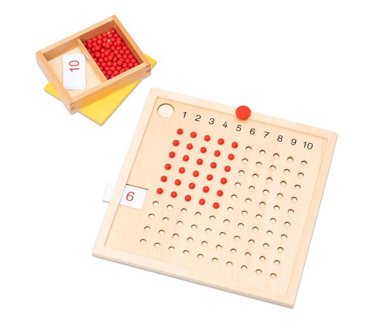 Betzold 85784 - Multiplikationsbrett aus Holz - Rechenspiel Lernmittel Mathematik Nocolor, Nocolor