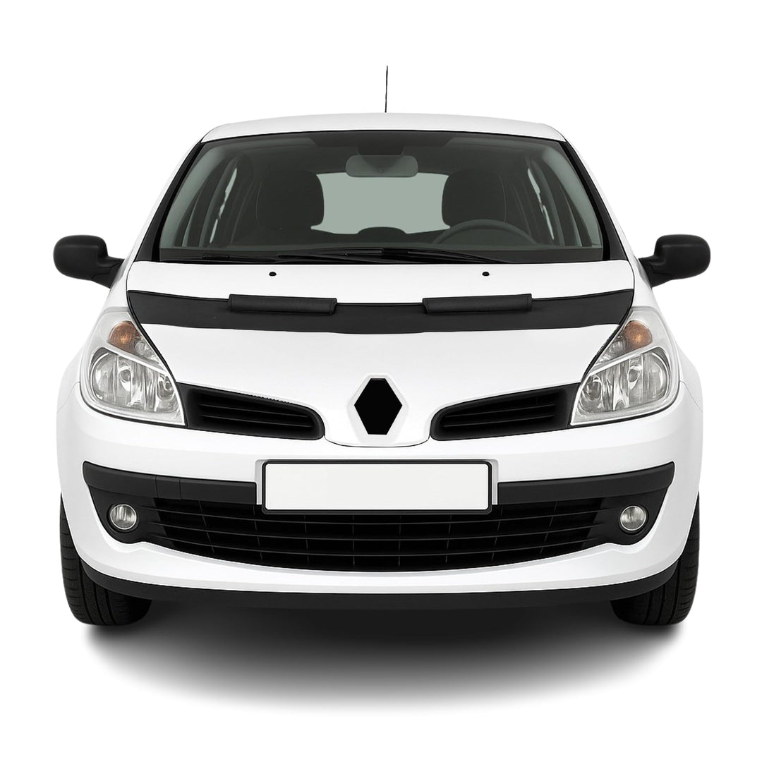 Haubenbra Bonnet Bra Steinschlagschutzmaske kompatibel mit Renault Clio 2005-2012 1x Halb Motorhaube