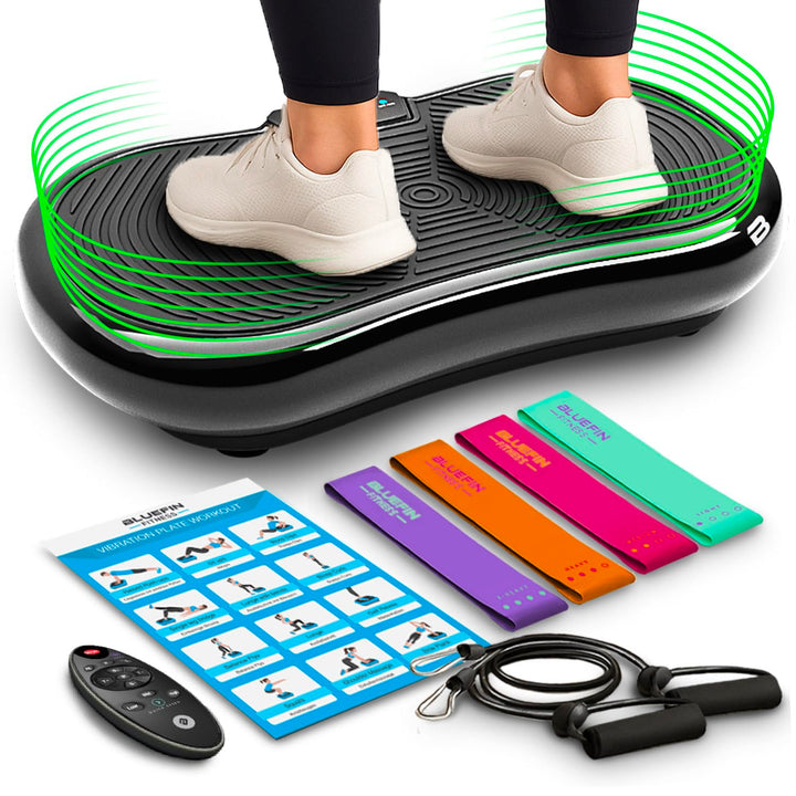 Bluefin Fitness Vibrationsplatte | Fettverbrennung, Muskelaufbau &amp; Ganzkörpertraining | Kompaktes De