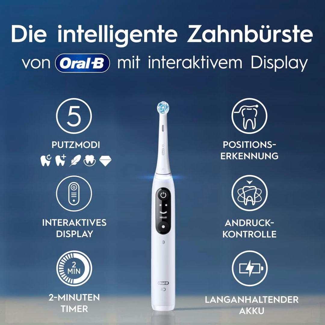 Oral-B iO Series 6 Elektrische Zahnbürste/Electric Toothbrush, 2 Aufsteckbürsten, 5 Putzmodi für Zah