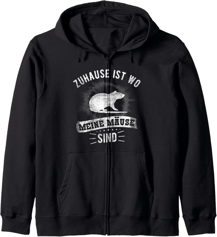 Zuhause Ist Wo Meine Mäuse Sind - Hausmaus Rennmaus Kapuzenjacke