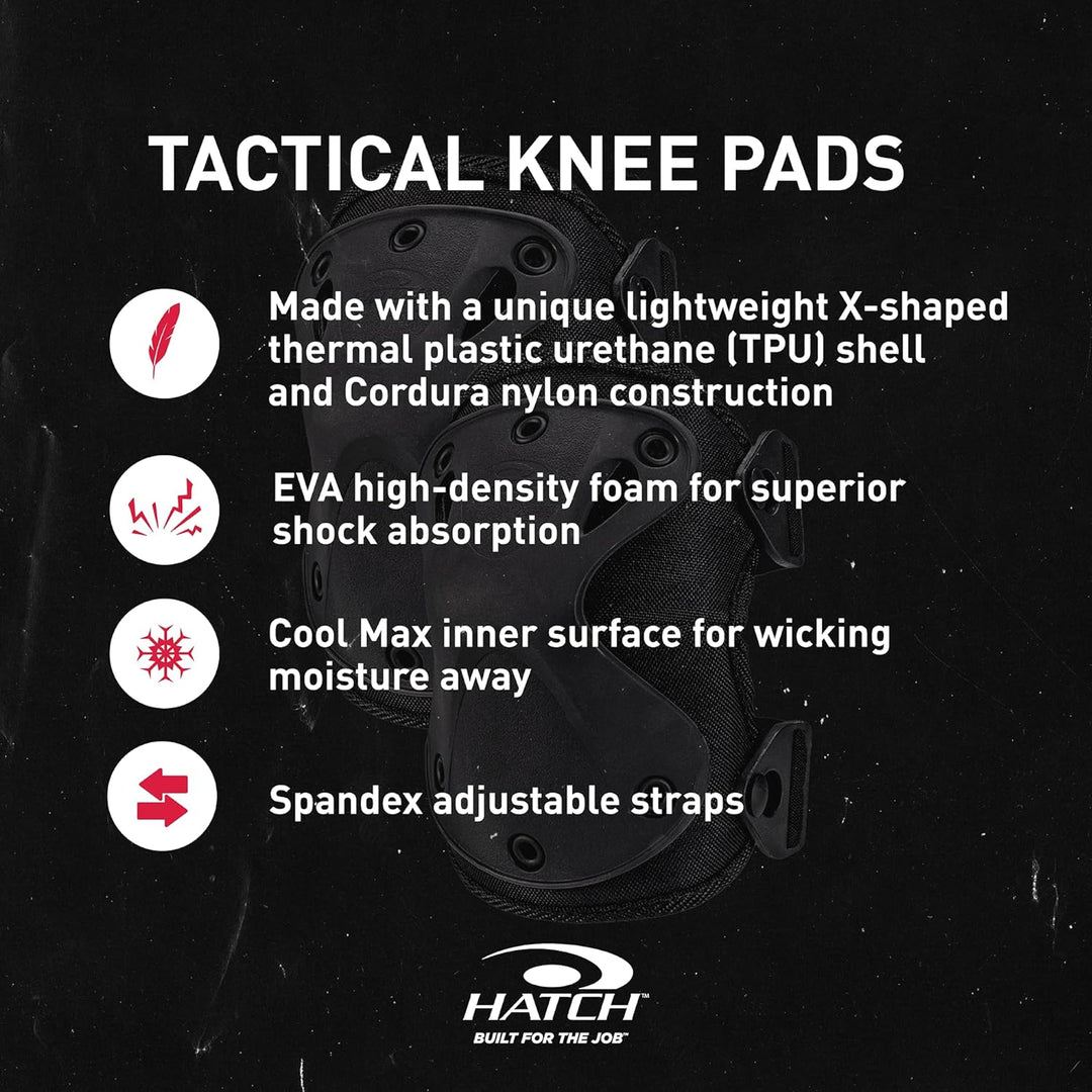 Hatch XTAK Knee Pads Schwarz, Schwarz