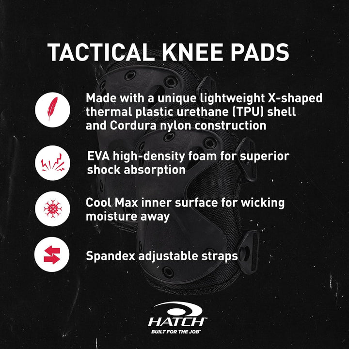 Hatch XTAK Knee Pads Schwarz, Schwarz