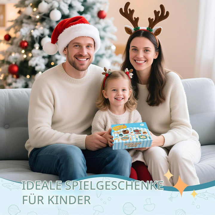 Kinderküche Zubehör aus Holz - Spielküche Zubehör, Spielzeug ab 3 Jahre, Holzspielzeug mit Töpfe &amp; K