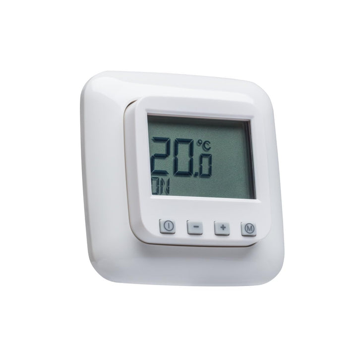 Halmburger digital Raumthermostat ERD-1Urg, grosses Display inkl. Busch Jäger Reflex SI 1-Fach Rahme