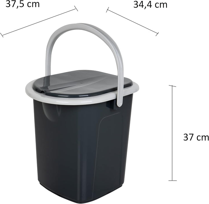 BranQ - Home essential 100% recycelt Kunststoff PP, Ökologisch, Mobile Campingtoilette 22 Ltr mit ma