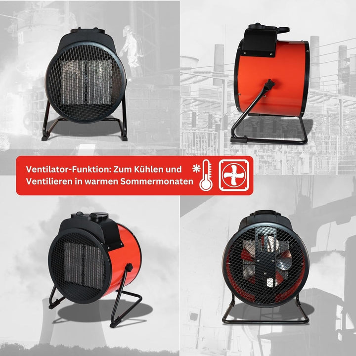 TELEFUNKEN Heizlüfter Camping Wohnmobil Werkstatt Elektro Heizer Heizgebläse Keramikheizlüfter Heizv