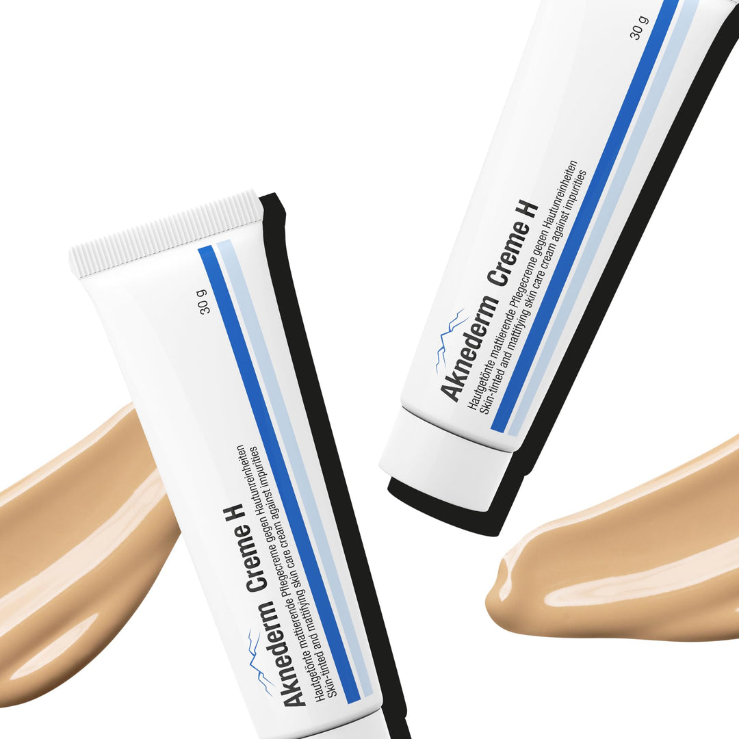 Aknederm Creme H 2 x 30g - mattierende Gesichtscreme kaschiert Pickel & Rötungen -getönte Feuchtigke