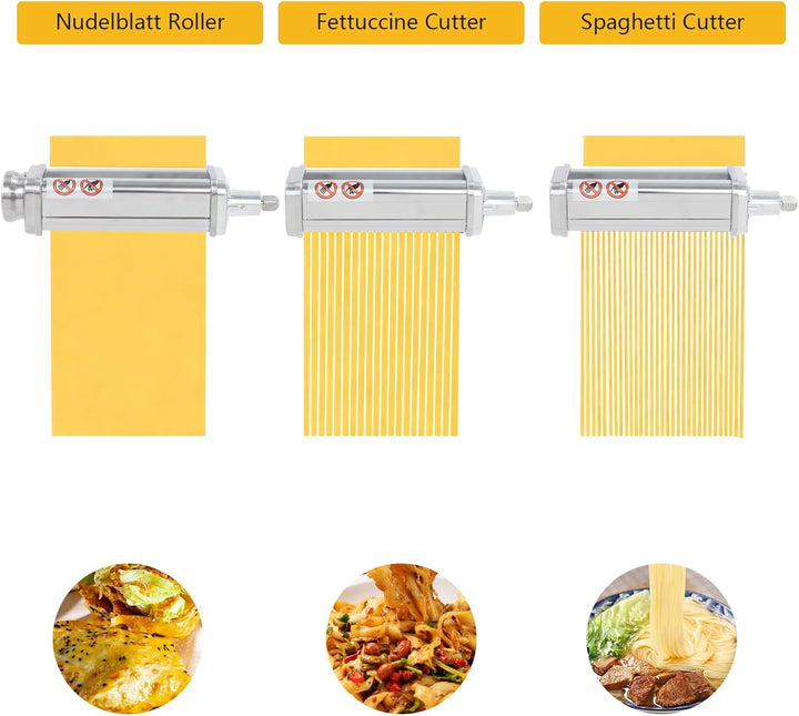 Nudelmaschine-Aufsatz für Kitchenaid-Standmixer, Nudelmaschinen-Zubehör, Nudelroller, Spaghettischne