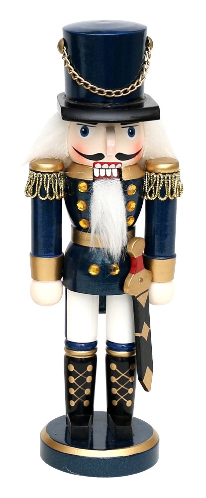 Dekohelden24 Zauberhafter Nussknacker Soldat in blau klassisch, ca. 25 cm, 520213-blau 25 cm Blau, 2