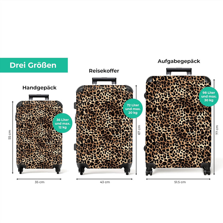 NoBoringSuitcases.com® Koffer XL Gross 77x51.5x28 cm Hartschale Reisekoffer 4 Rollen Leicht Koffer T