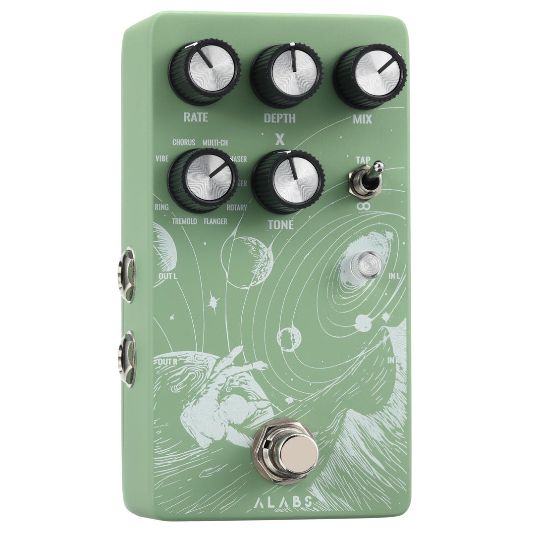 ALABS NOVADRIFT Modulation Pedals Für E Guitar, Gitarren Pedal mit 9 Stereo Mod Effects, Effektgerät