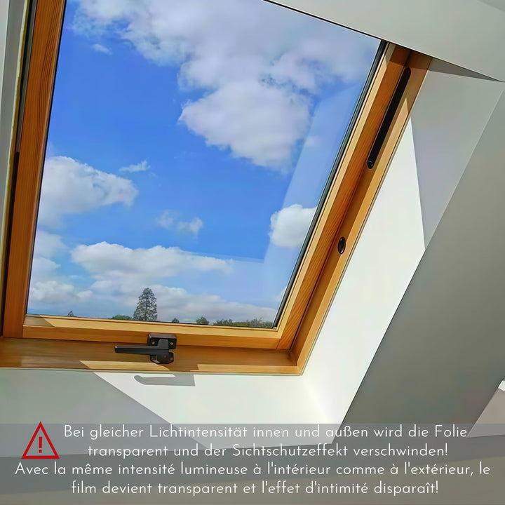Sonnenschutzfolie Fenster innen oder aussen 90x200 cm, Selbstklebende Spiegelfolie Fenster Hitzeschu