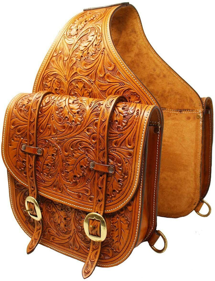 Western-Leder-Satteltasche für Pferde | Reitvergnügen Wanderritt geeignet für Reiten und Fassrennen