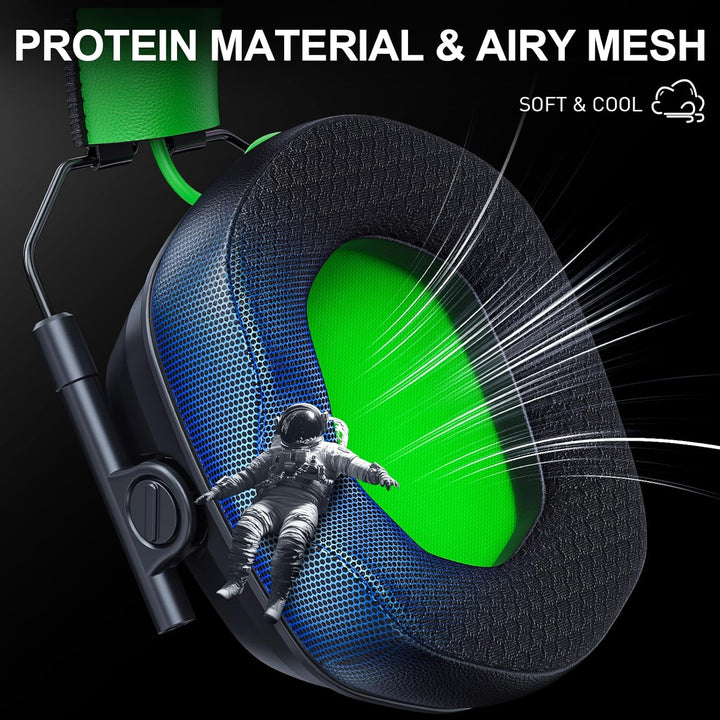 VK81 Gaming Headset, 2.4GHz+BT(≤20ms), 3D Surround Sound Wireless Headset Mit ENC Noise Cancelling M