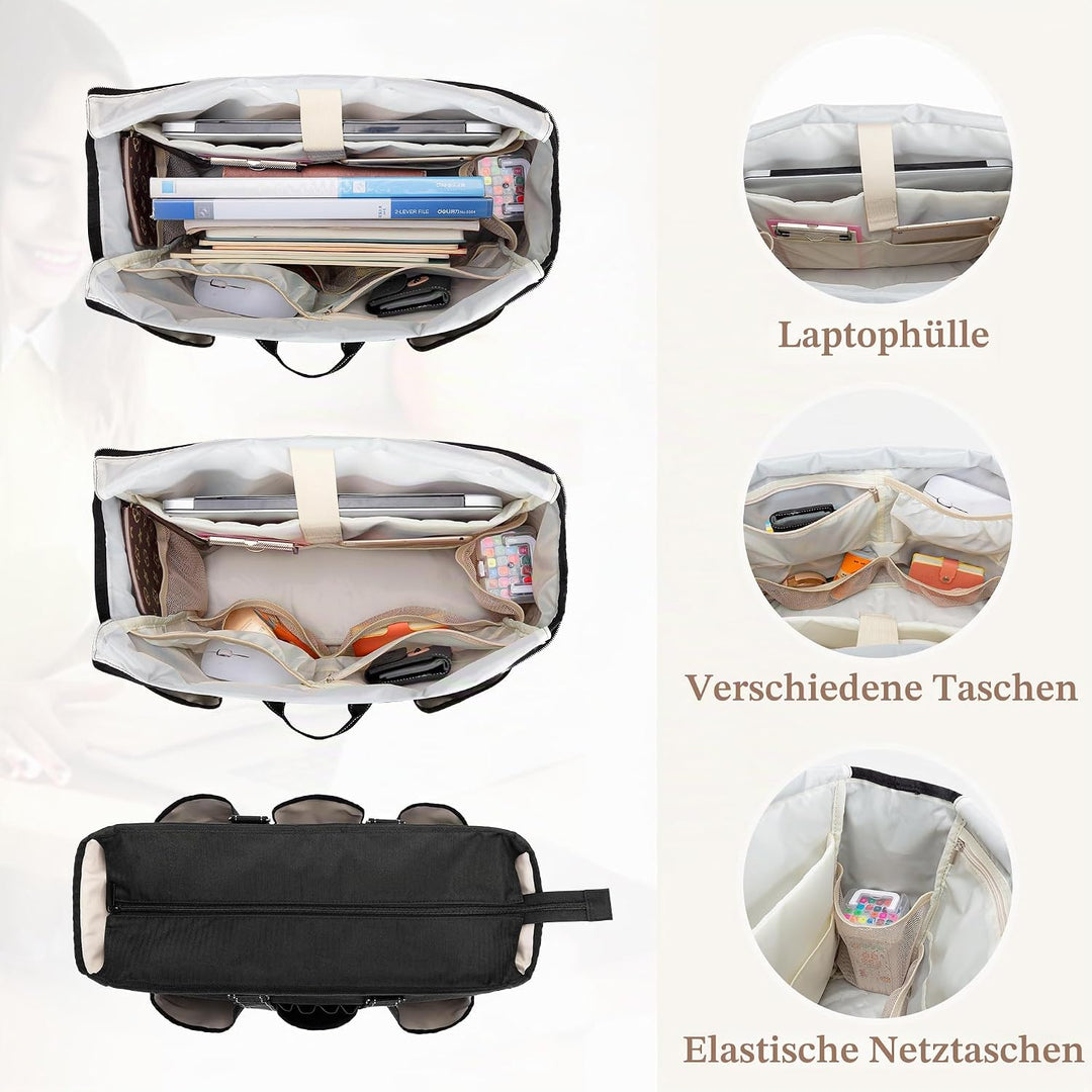 Damero Lehrertasche, Lehrer Arbeitstasche mit gepolstertem Laptopfach, Lehrer Utility Tasche mit meh