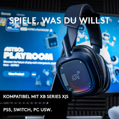 Logitech G Astro A30 Lightspeed Kabelloses Gaming-Headset A30 + Headset-Ständer PS5, PS4, PC/MAC Bla