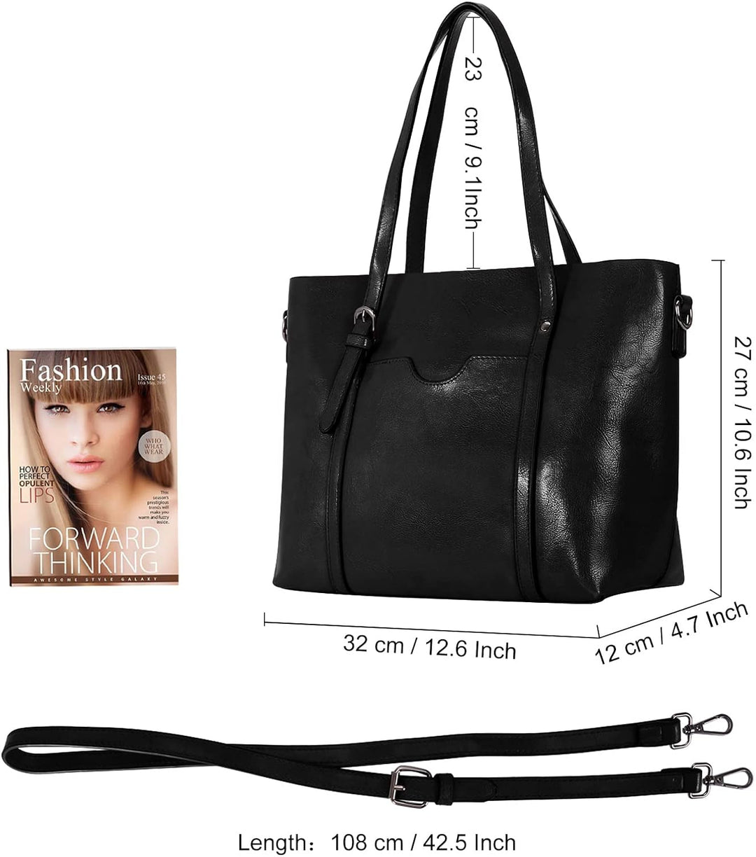HAWEE Damen Crossbody Handtasche Grosse Shopper Umhängetasche Kunstleder Tote Schultertasche Mode He
