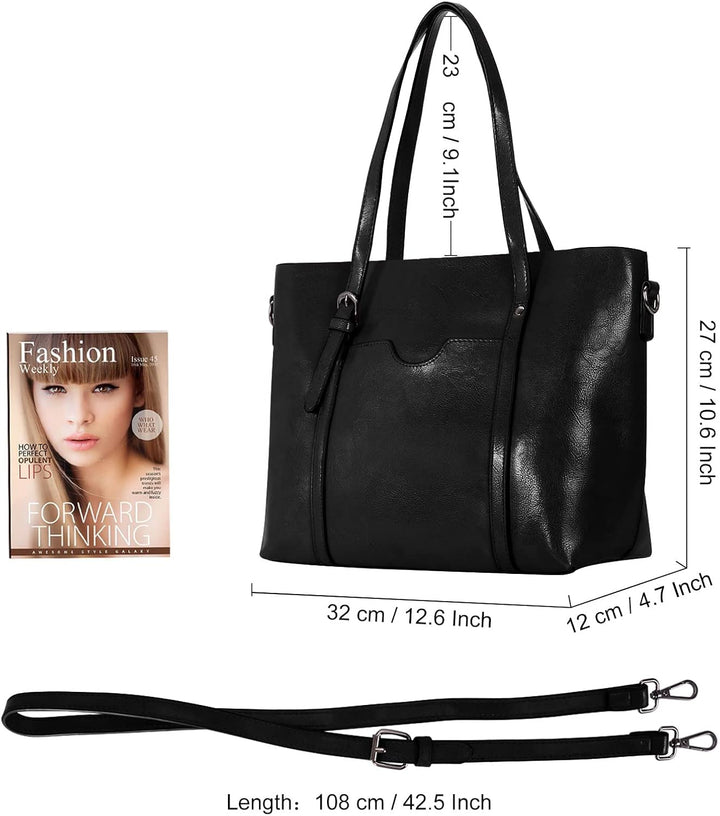 HAWEE Damen Crossbody Handtasche Grosse Shopper Umhängetasche Kunstleder Tote Schultertasche Mode He