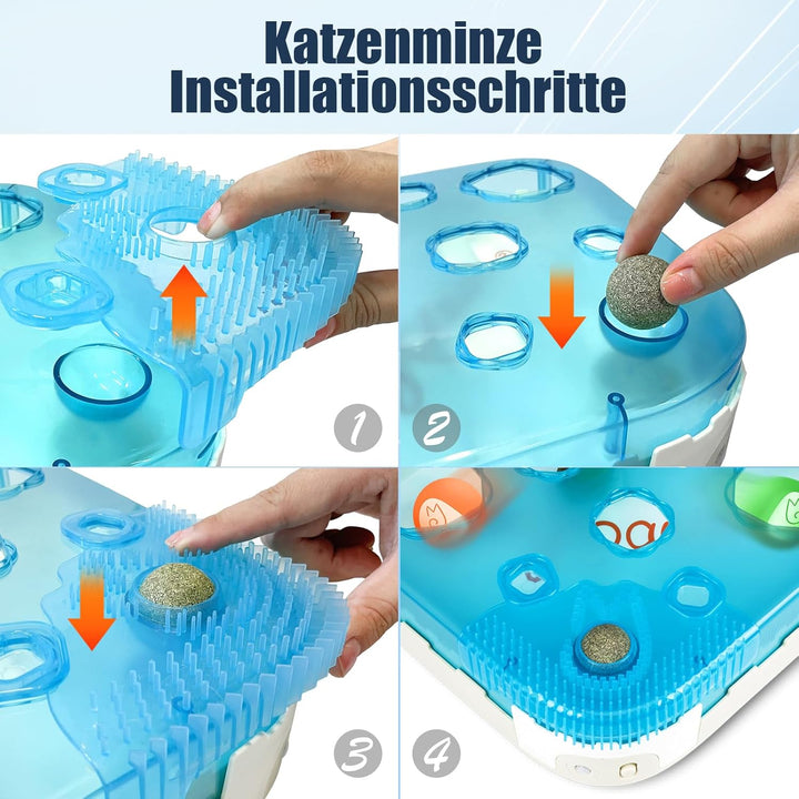 Migipaws Katzenspielzeug,7-in-1 elektrisches interaktives Katzenspielzeug, rollender Ball,Flexible A