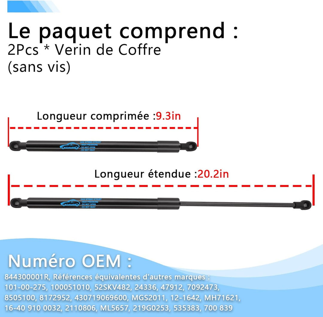 2x Heckklappendämpfer für Laguna 3 (2007-2015) Gasdruckdämpfer Gasfeder Heckklappe Kofferraum Dämpfe