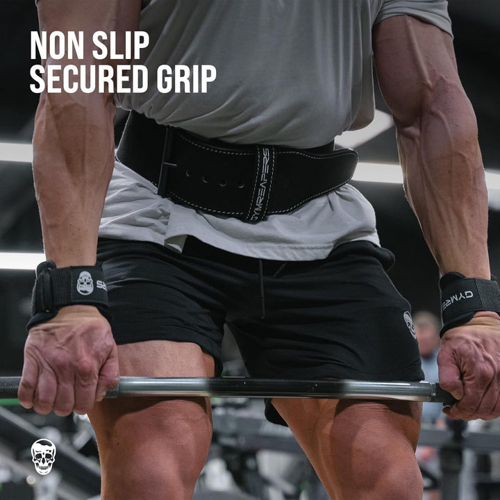 Gymreapers Weight Lifting Hooks (Pair), Heavy Duty Power Wrist Straps Hand Grip Support For Deadlift