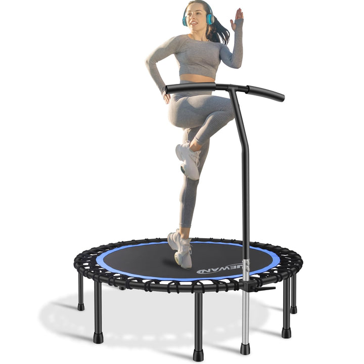 Newan Leises Mini-Trampolin, ca. 100 bis 120 m, für Fitness, Cardio-Training für Erwachsene, maximal