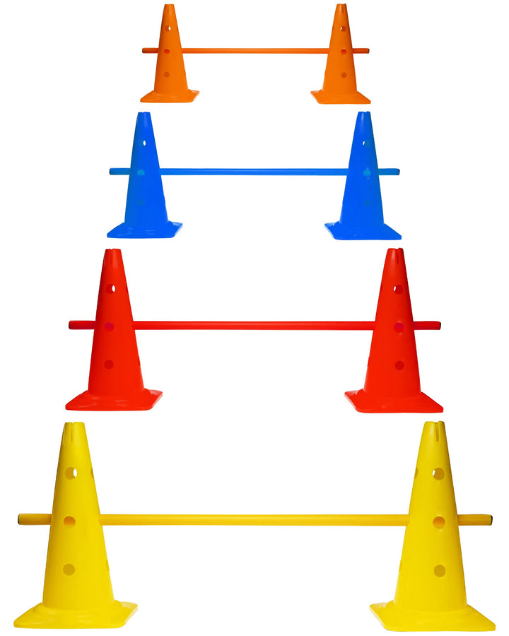 Kombi Kegel 40 – 4 im Set – für den Aufbau von Hürden- oder Slalom-Parcours für Agility-Training – S