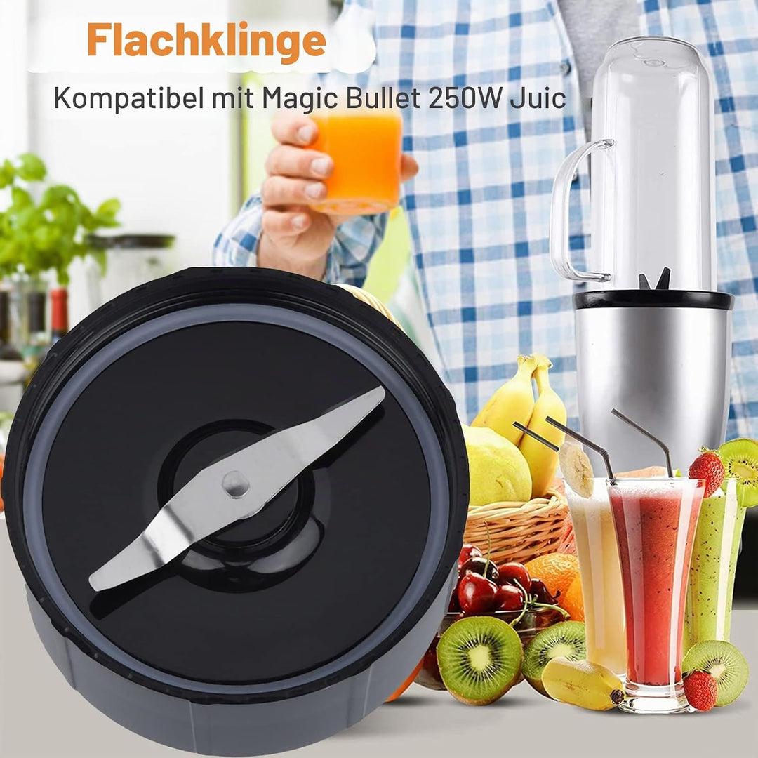 Ersatzteil für Magic Bullet Blender,Kreuz- und Flache Klingen mit Gummidichtungen, Ersatzteile für M