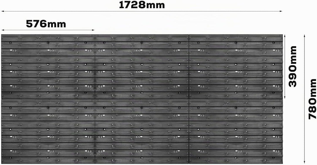 Werkzeugwand 1728 x 780 mm Stapelboxen Werkzeughalter Wandplatte Halterungsschienen Garage Lager Wer